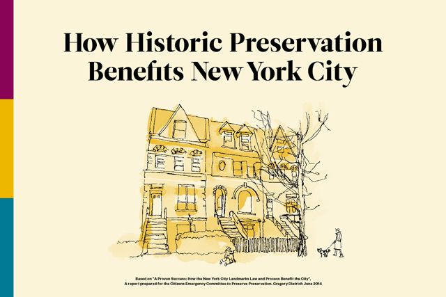 These infographics on these slides crystallize points from the Historic Districts Council's expansive 2014 report "A Proven Success: How the New York City Landmarks Law and Process Benefit the City."